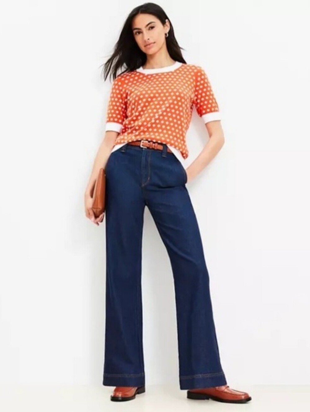 LOFT High Rise Wide Leg Trousers